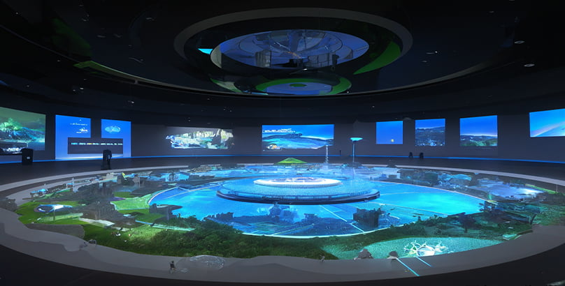 雙視角全息 3D 沙盤，電子沙盤