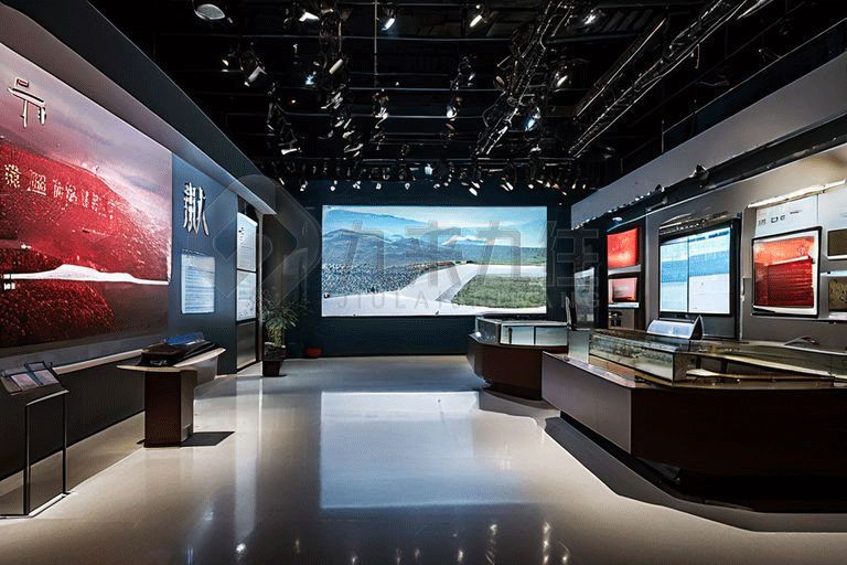 區(qū)人武部國(guó)防教育基地設(shè)計(jì)效果圖，高科技國(guó)防教育館方案，多媒體國(guó)防教育展廳設(shè)計(jì)公司